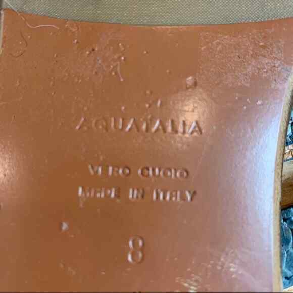 Aquatalia shoes sandals slides snake skin print leather uppers. Size 8 - Picture 5 of 6